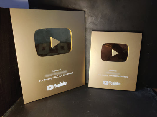 Golden Play Button (2024 version) 14*17inch