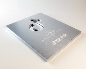 Tiktok Silver Big Button