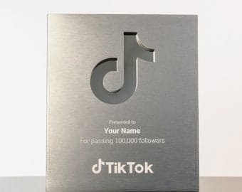 Tiktok Silver Small Button