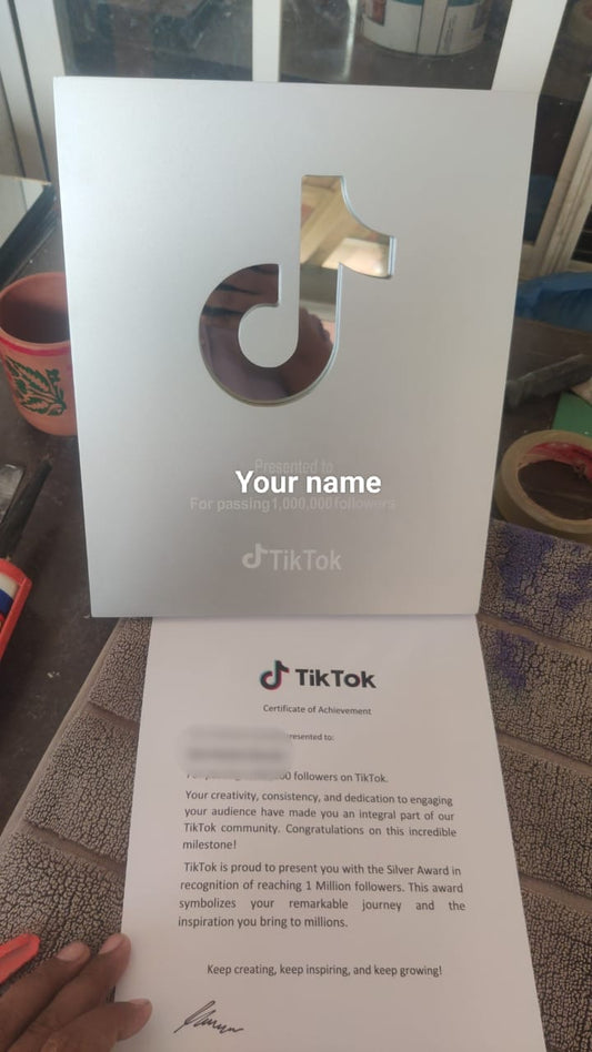 Tiktok Silver Small Button